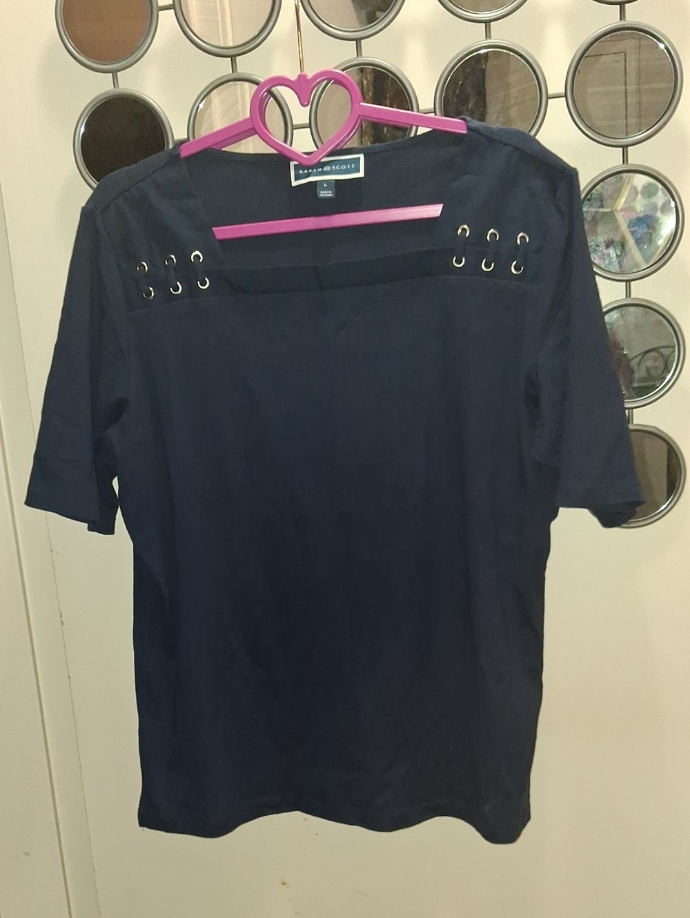 KAREN SCOTT NAVY Top